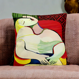 Polyester Cotton Premium Cushion Covers (PICASSO Collection) - 2 Gorgeous Picasso Designed Cushion Covers to Select From. Large 50cm Size. Designed to Mix & Match. Reimagine Your Space, Cubist Picasso Style.