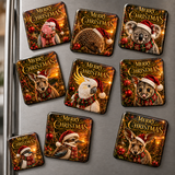 Merry Christmas Koala – Australian Christmas Glass Fridge Magnet. Our Christmas Koala Combines one of Australia's Most Loved Native Animals with an Elegant Festive Setting.
