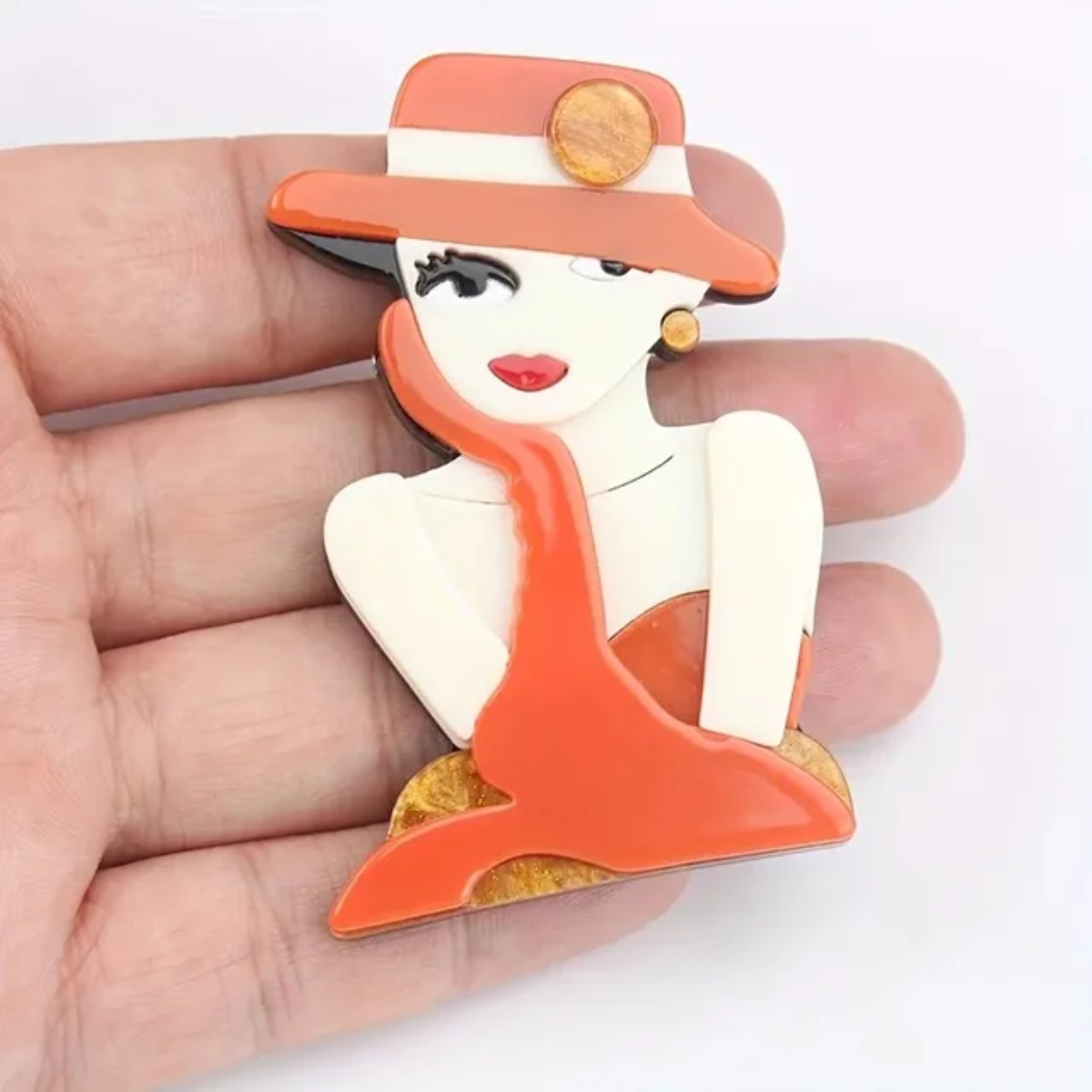 Artistic Deco Silhouette Brooch Collection of 8 Stylish Variations