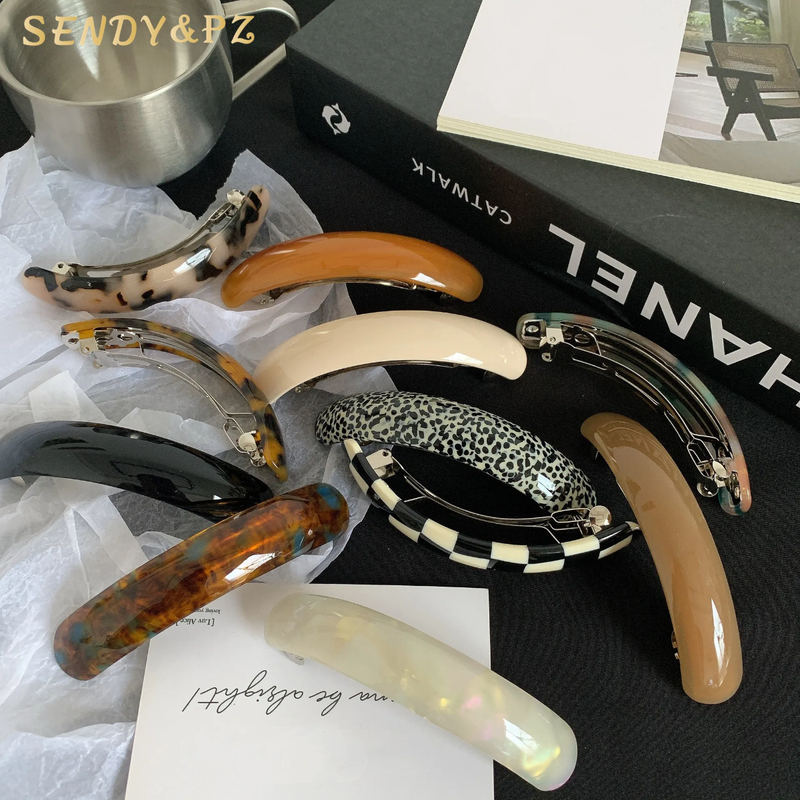 Women's Retro Premium TORTOISESHELL AERONAUTICAL Barrette Hair Clips.