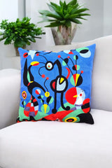 EMBROIDED MIRO Cushion Cover (Miro Collection) - Unique Artwork by Joan Miro - The Dream Artwork Circa 1925. Large 50cm Size. Elevate Your Space with Artful Comfort. A Touch of Miró Magic for Your Home. One of a Kind!