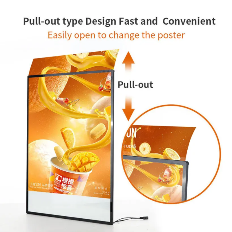 GlowBoard Pro™ Ultra-Thin LED Display – Black Edition. A1, A2, A3 & A4 Customized Advertising Ultra-Thin Glass LED Light Boxes. Super Bright Rectangle Menu Poster Frame Light Box. 240V Wired Version. Wall Mounted or Desktop Stand.