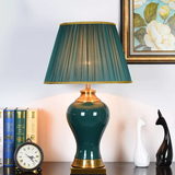 ‘Safdie’ Green & Gold Classical Ceramic Table Lamp