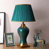 ‘Safdie’ Green & Gold Classical Ceramic Table Lamp