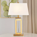 ‘Saarinen’ Solid Glass & Gold Brass Table Lamp