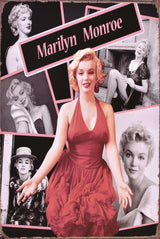 Marilyn Monroe - Retro Metal Art Decor - Wall Mount or Free Standing on Console Table -  Two Sizes - 8'' X 12" & 12" X 16" - No. 40080