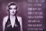 Marilyn Monroe - Retro Metal Art Decor - Wall Mount or Free Standing on Console Table -  Two Sizes - 8'' X 12" & 12" X 16" - No. 40083