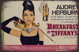 Breakfast at Tiffany's - Retro Metal Art Decor - Wall Mount or Free Standing on Console Table -  Two Sizes - 8'' X 12" & 12" X 16" - No. 40493