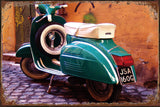 Vespa Sprint Classic - Retro Metal Art Decor - Wall Mount or Free Standing on Console Table -  Two Sizes - 8'' X 12" & 12" X 16" - No. 50333