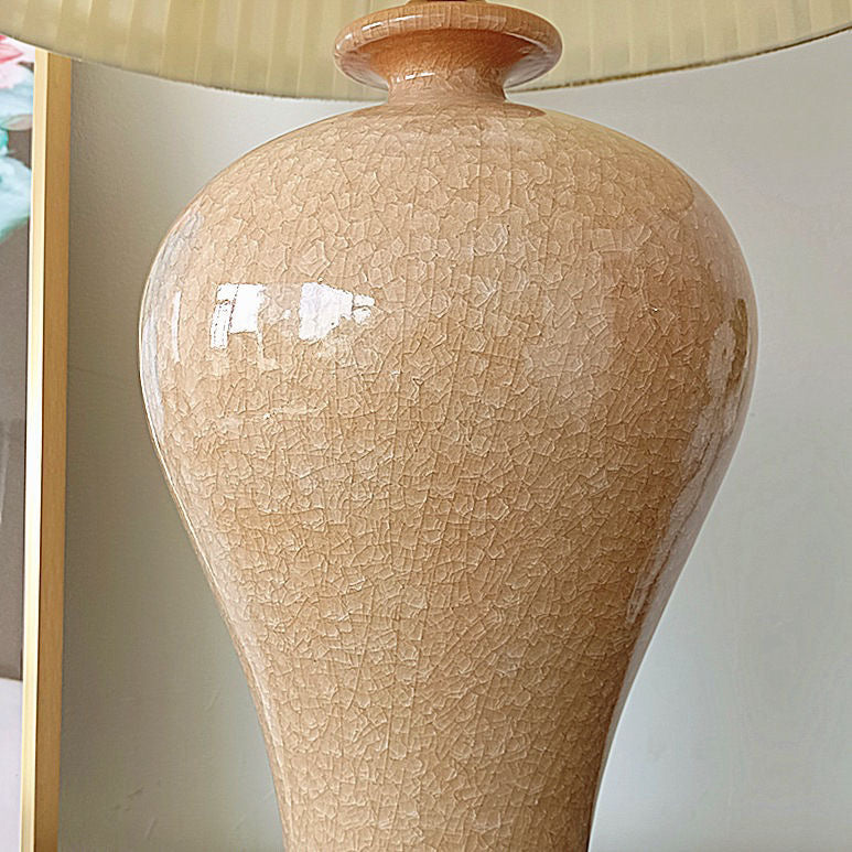 ‘Pelli’ Beige and Gold Classical Ceramic Table Lamp koi
