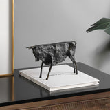 Abstract Cast Iron Bull (Pable Picasso Design) - 23cm Length - Sculptural Table Decoration