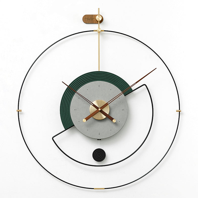 EM Collection - ‘Seidler Green & Grey’ Arthouse Wall Clock 80cm Length