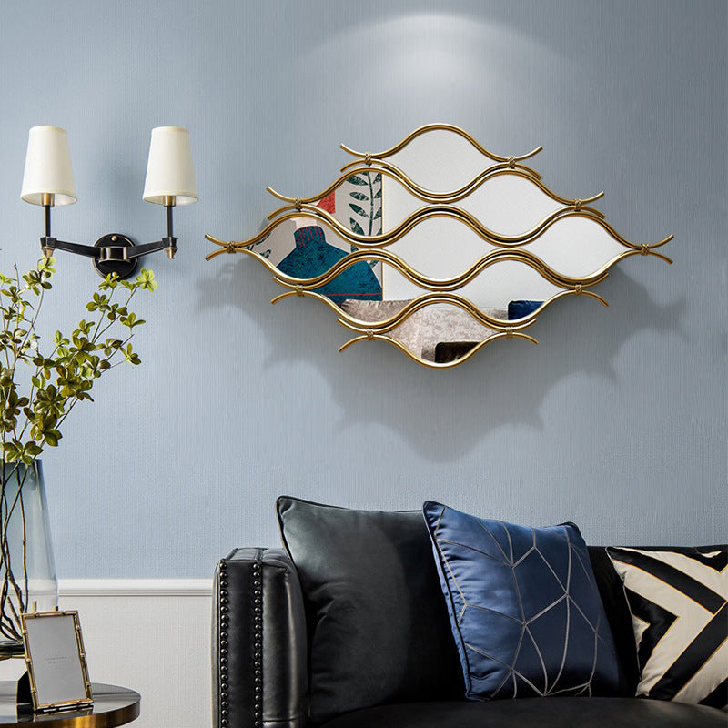 'Arcturus' Mirror Wall Sculpture 100cm Length - Waves of Beauty
