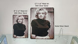 Marilyn Monroe - Retro Metal Art Decor - Wall Mount or Free Standing on Console Table -  Two Sizes - 8'' X 12" & 12" X 16" - No. 40234