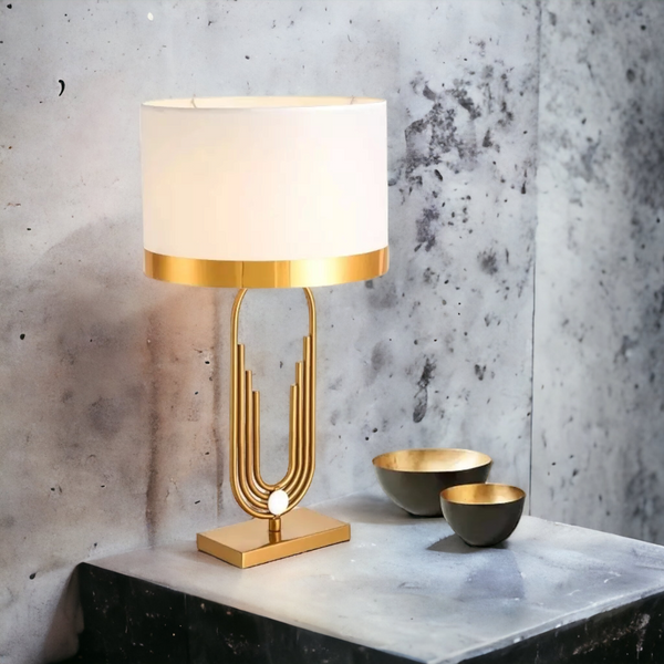 ‘Miller’ Gold Brass Table Lamp