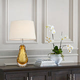RUN OUT SALE 'Floor Stock' - ‘Wright’ Pure Yellow Crystal Table Lamp - Only 1 Left!