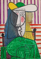 Head of a Woman - Painted by Pablo Picasso - Circa. 1960. High Quality Canvas Print. Ready to be Framed or Mounted. Available in 3 Sizes - Small - Medium or Large.
