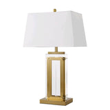 ‘Saarinen’ Solid Glass & Gold Brass Table Lamp