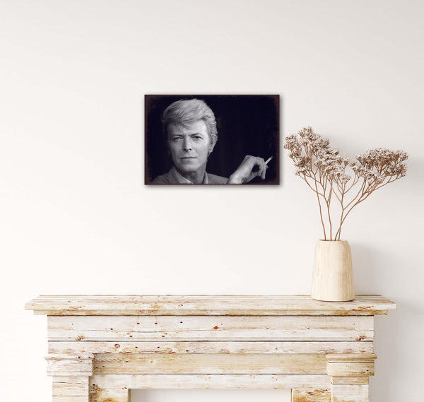 David Bowie - Retro Metal Art Decor - Wall Mount or Free Standing on Console Table -  Two Sizes - 8'' X 12" & 12" X 16" - No. 40507