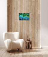 Water Lillies by Monet - Retro Metal Art Decor - Wall Mount or Free Standing on Console Table -  Size is 8'' X 12"