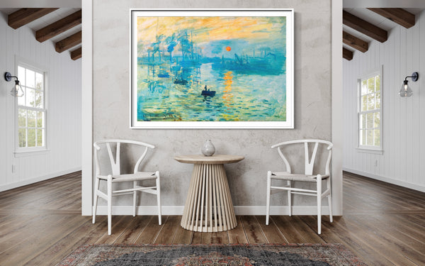Sunrise Landscape - Painted by Claude Monet - Circa. 1899. High Quality Canvas Print. Ready to be Framed or Mounted. Available in 3 Sizes - Small - Medium or Large.