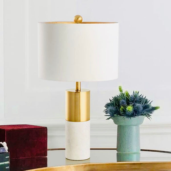 ‘Dior’ Marble & Gold Brass Table Lamp