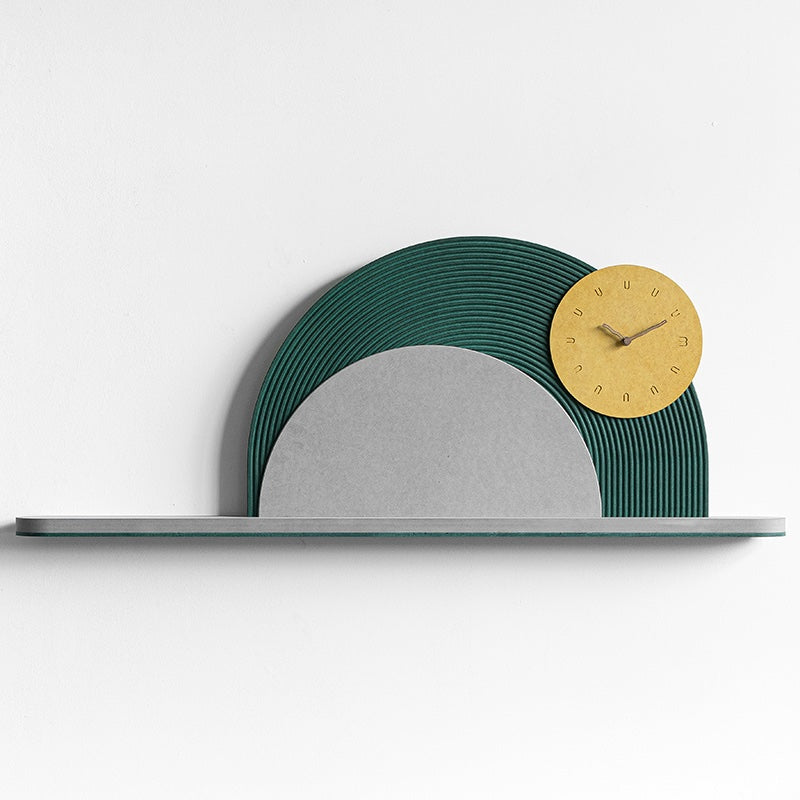 EM Collection - ‘Calatrava Green’ Wall Clock with Display Ledge 100cm Wide