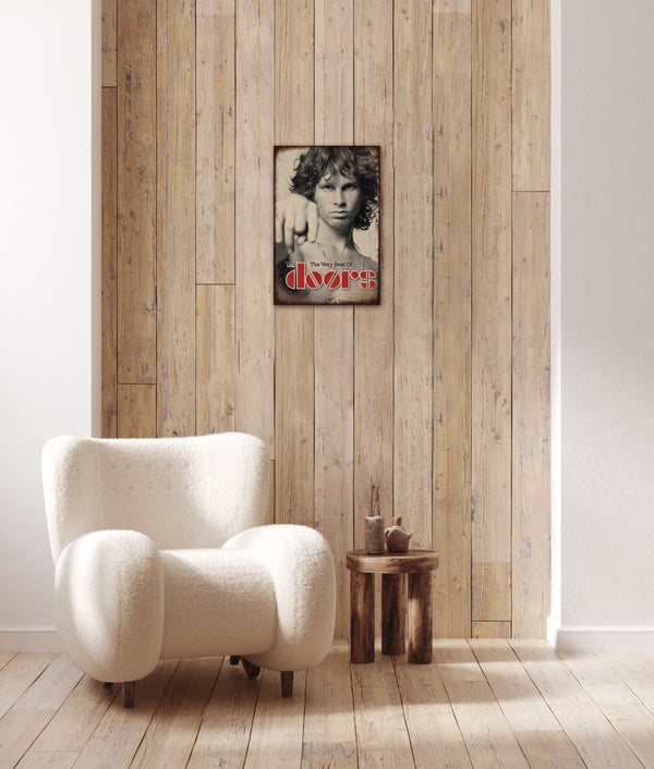 The Doors - Retro Metal Art Decor - Wall Mount or Free Standing on Console Table -  Two Sizes - 8'' X 12" & 12" X 16" - No. 40427