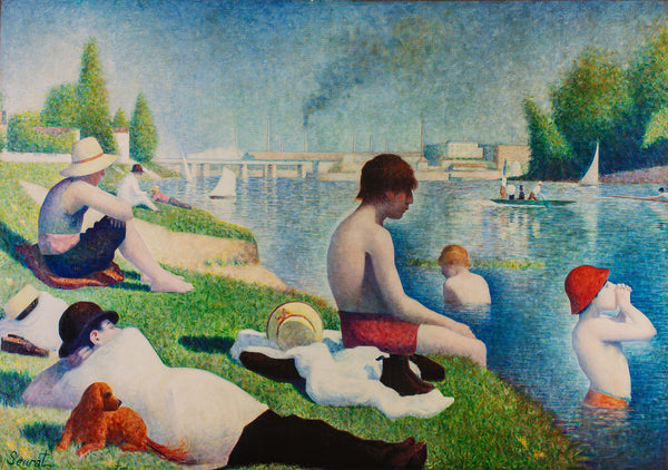 Bathers at Asnieres - Painted by Georges Seurat - Circa. 1884. High Quality Canvas Print. Ready to be Framed or Mounted. Available in 3 Sizes - Small - Medium or Large.