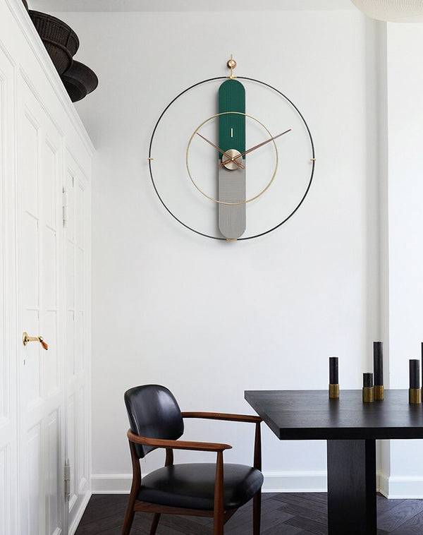 EM Collection - ‘Fuller Green’ Timeless Wall Clock 80cm Length