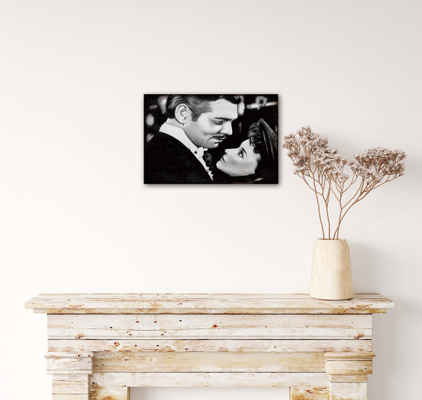 Clarke Gable - Retro Metal Art Decor - Wall Mount or Free Standing on Console Table -  Two Sizes - 8'' X 12" & 12" X 16" - No. 40254