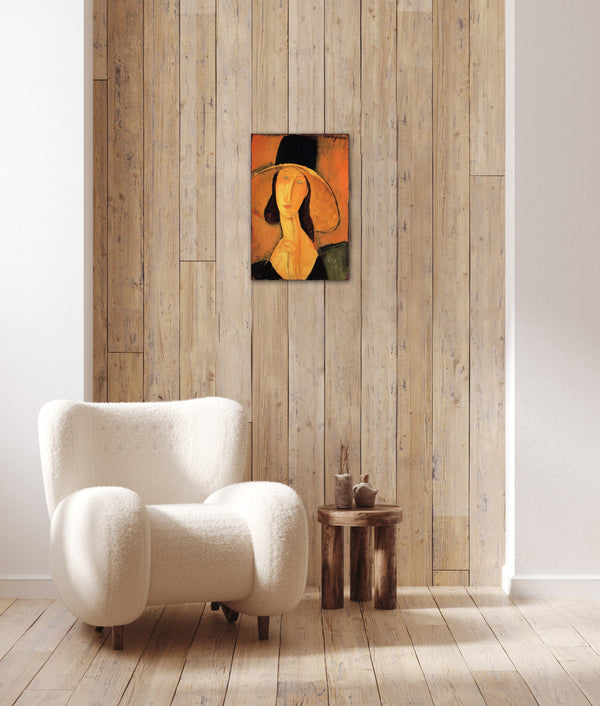 Modigliani - Retro Metal Art Decor - Wall Mount or Free Standing on Console Table -  Two Sizes - 8'' X 12" & 12" X 16" - No. 41083