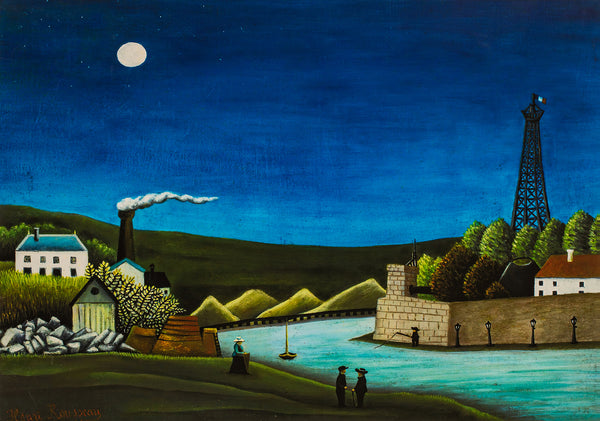 The Seine at Sureness - Painted by Henri Rousseau- Circa. 1925. High Quality Canvas Print. Ready to be Framed or Mounted. Available in 3 Sizes - Small - Medium or Large.