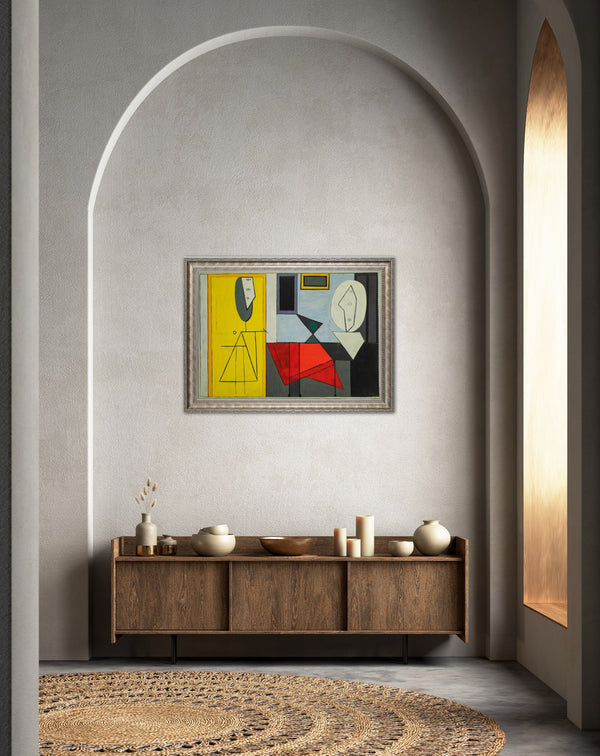‘L’Atelier (The Studio)’ - Painted by Pablo Picasso - Circa. 1927. Premium Gold & Silver Patinated Frame. Ready to Hang! Stunning Designer Statement! Available in 3 Sizes - Small - Medium & Large.