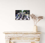 The Beatles Abbey Road - Retro Metal Art Decor - Wall Mount or Free Standing on Console Table -  Two Sizes - 8'' X 12" & 12" X 16" - No. 40038