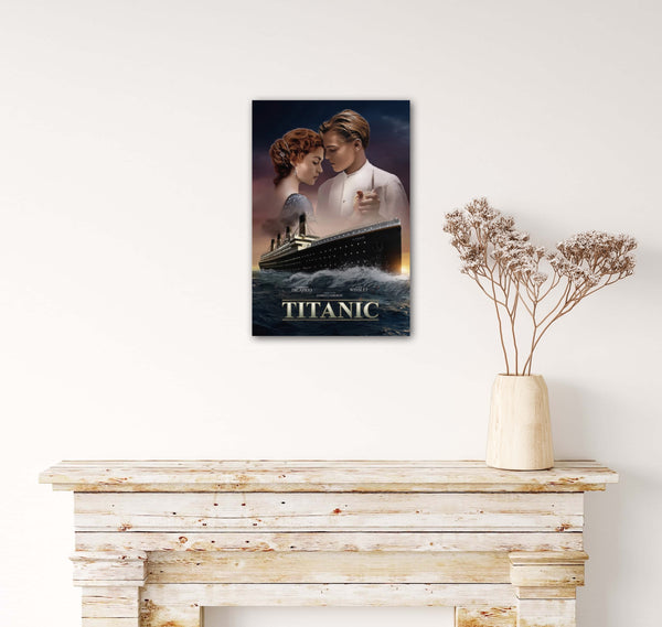 Titanic - Retro Metal Art Decor - Wall Mount or Free Standing on Console Table -  Two Sizes - 8'' X 12" & 12" X 16" - No. 40617