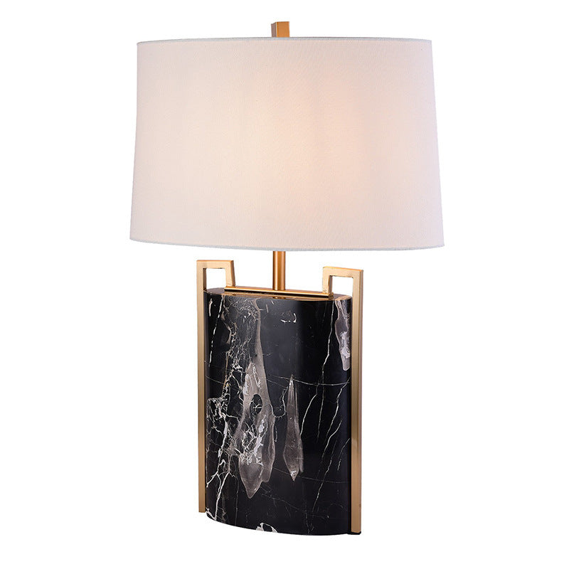 ‘Bertoia’ Black Marble & Gold Brass Table Lamp