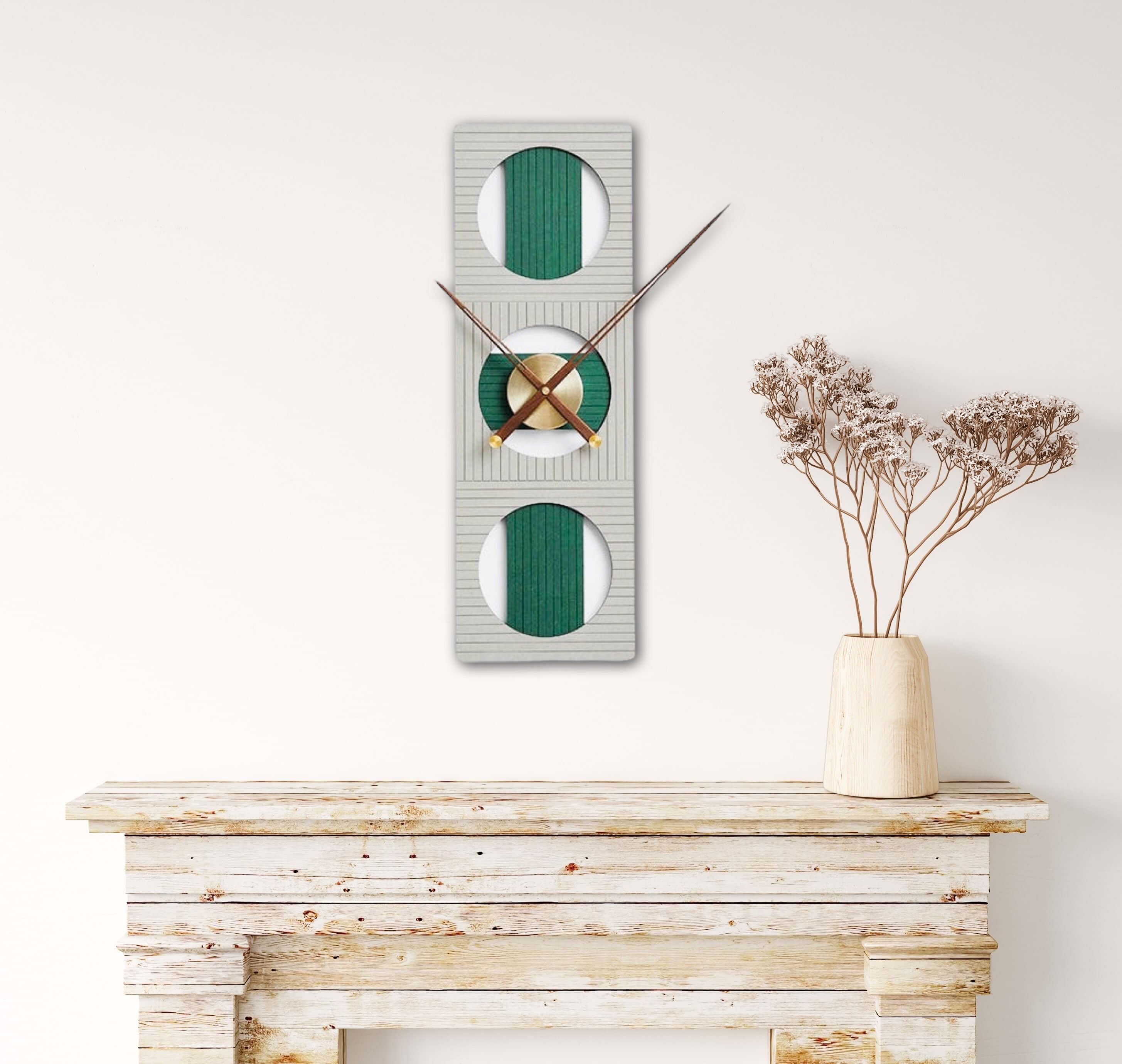 EM Collection - ‘Strauss Grey’ Post Modernist Wall Clock 70cm Length LP