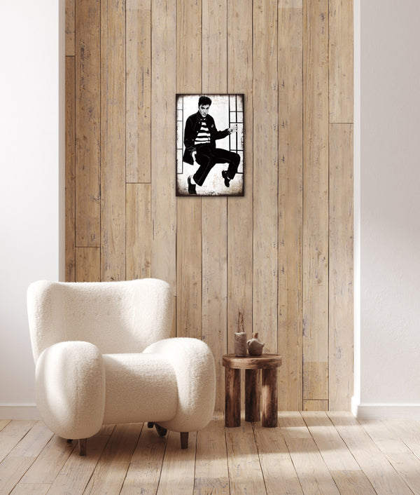 Elvis Presley - Retro Metal Art Decor - Wall Mount or Free Standing on Console Table -  Two Sizes - 8'' X 12" & 12" X 16" - No. 40173