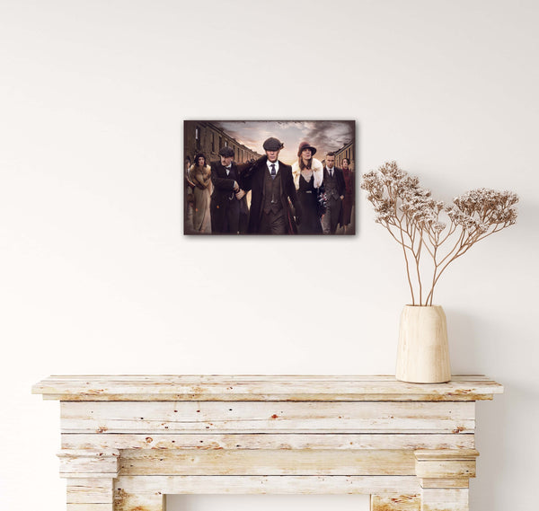 The Mafia - Retro Metal Art Decor - Wall Mount or Free Standing on Console Table -  Two Sizes - 8'' X 12" & 12" X 16" - No. 40486