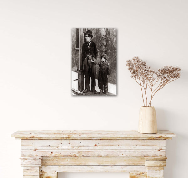 Charlie Chaplin - Retro Metal Art Decor - Wall Mount or Free Standing on Console Table -  Two Sizes - 8'' X 12" & 12" X 16" - No. 40037