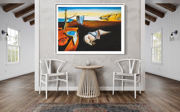 Persistence of Memory - Painted by Salvador Dali - Circa. 1931. High Quality Canvas Print. Ready to be Framed or Mounted. Available in 3 Sizes - Small - Medium or Large.