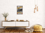 BSA Motorcycle - Retro Metal Art Decor - Wall Mount or Free Standing on Console Table -  Two Sizes - 8'' X 12" & 12" X 16" - No. 50188
