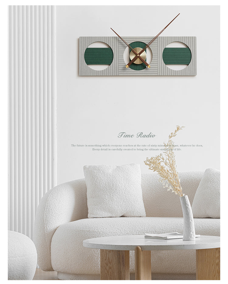 EM Collection - ‘Strauss Grey’ Post Modernist Wall Clock 70cm Length LP