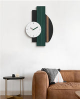 EM Collection - 'Pelli Green’ Abstract Wall Clock 68cm Length