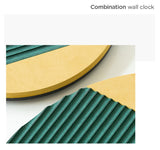EM Collection - ‘Sinan Mirror Green’ Sculptured Wall Clock 134cm Lengthk