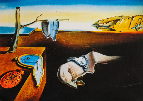 The Persistence of Memory - Painted by Salvador Dali - Circa. 1931. High Quality Canvas Print. Ready to be Framed or Mounted. Available in 3 Sizes - Small - Medium or Large.