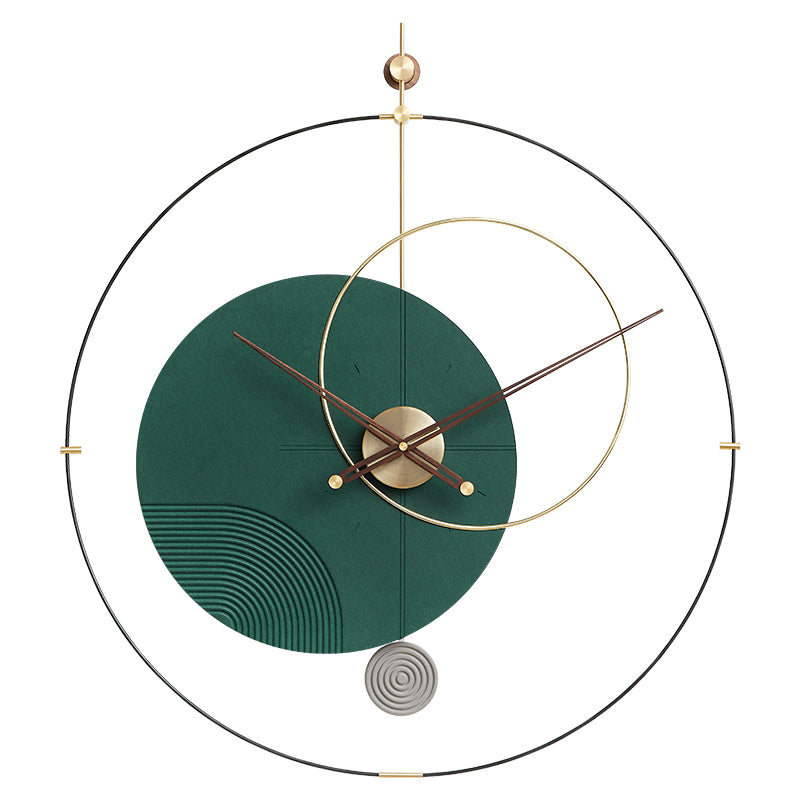 EM Collection - ‘Behrens Green’ Mid Century Modern Wall Clock 80cm Length