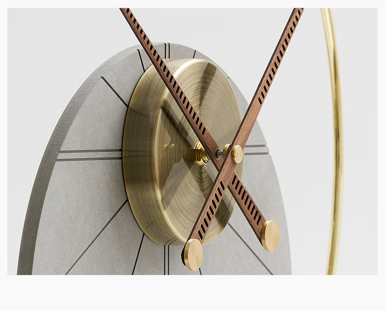 EM Collection - ‘Vogue Grey’ Bedside Table/Console Table Clock 46cm Wide
