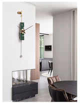 EM Collection - ‘Utzon Green’ Master Wall Clock with Pendulum 98cm Length